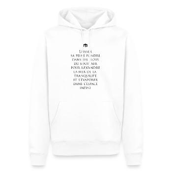 tranquilite - Sweat à capuche Premium bio Homme - blanc - Devant - Nico (187cm)
