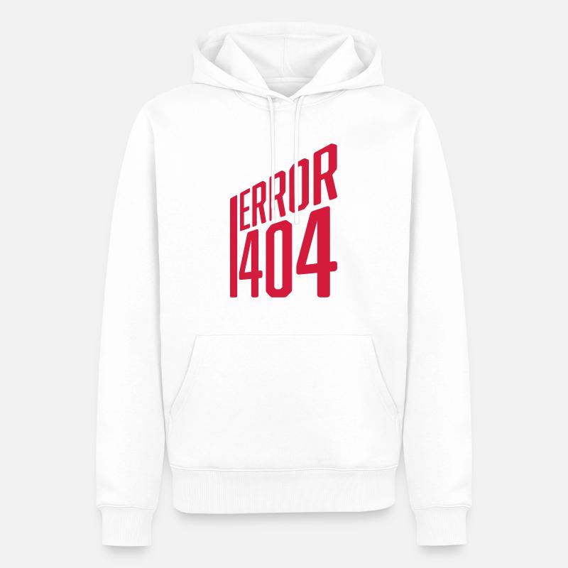 Code Fehler Error 404 - Männer Premium Bio Hoodie - Weiß