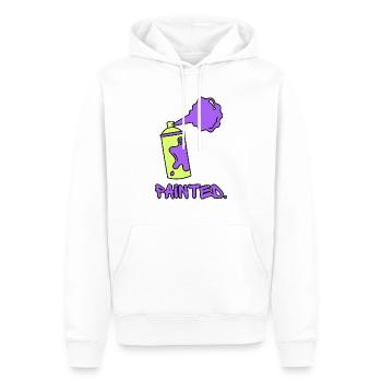 Painted - Grün/Lila - Männer Premium Bio Hoodie - Weiß - Vorne - Nico (187cm)