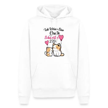 Grande soeur 2024 - Sweat à capuche Premium bio Homme - blanc - Devant - Nico (187cm)