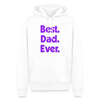 Best Dad Ever EN - Sweat à capuche Premium bio Homme - blanc - Devant - Nico (187cm)