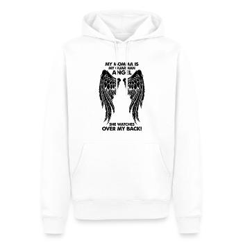 Ma maman est mon ange gardien - Sweat à capuche Premium bio Homme - blanc - Devant - Nico (187cm)