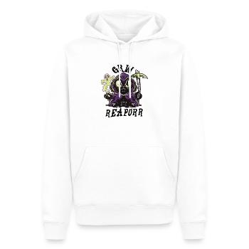 Halloween Chat Chats Grim Reapurr - Sweat à capuche Premium bio Homme - blanc - Devant - Nico (187cm)