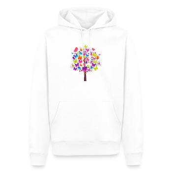 Mignon Nature Papillon Amour Papillons - Sweat à capuche Premium bio Homme - blanc - Devant - Nico (187cm)
