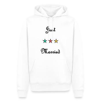 GERADE VERHEIRATET. ES LEBE DIE MARYS. JUNGGESELLINNENABSCHIED - Männer Premium Bio Hoodie - Weiß - Vorne - Nico (187cm)
