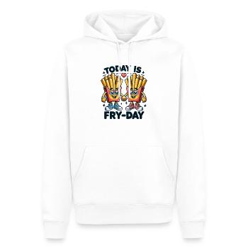 Today is French fries day in love - Men’s Premium Organic Hoodie - white - Front - Nico (187cm)