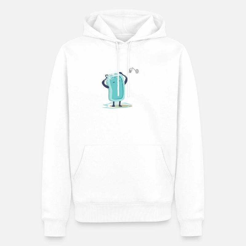 Seife Duschen Geschenkidee - Männer Premium Bio Hoodie - Weiß