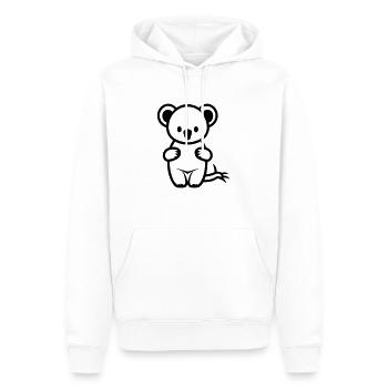 Koala - Männer Premium Bio Hoodie - Weiß - Vorne - Nico (187cm)