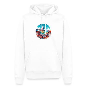 Zermatt Schweiz mit Berg Matterhorn - Männer Premium Bio Hoodie - Weiß - Vorne - Nico (187cm)