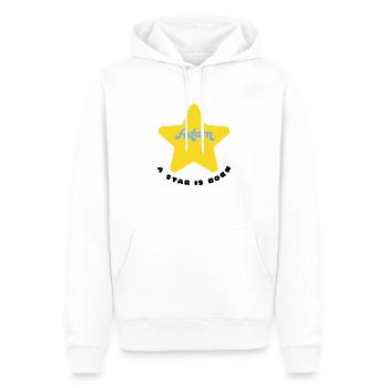 a star is born - Adam - Männer Premium Bio Hoodie - Weiß - Vorne - Nico (187cm)