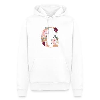 G de fleurs - Sweat à capuche Premium bio Homme - blanc - Devant - Nico (187cm)