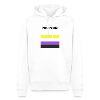Nicht-binärer NB-Stolz - Männer Premium Bio Hoodie - Weiß - Vorne - Nico (187cm)