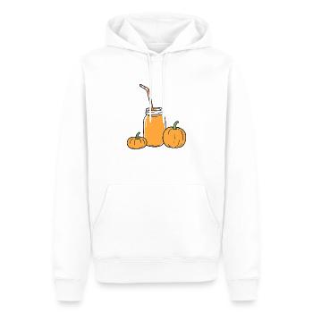 Kürbis Latte - Männer Premium Bio Hoodie - Weiß - Vorne - Nico (187cm)