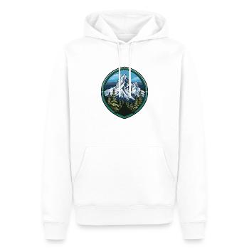 berge mountains 2 - Männer Premium Bio Hoodie - Weiß - Vorne - Nico (187cm)