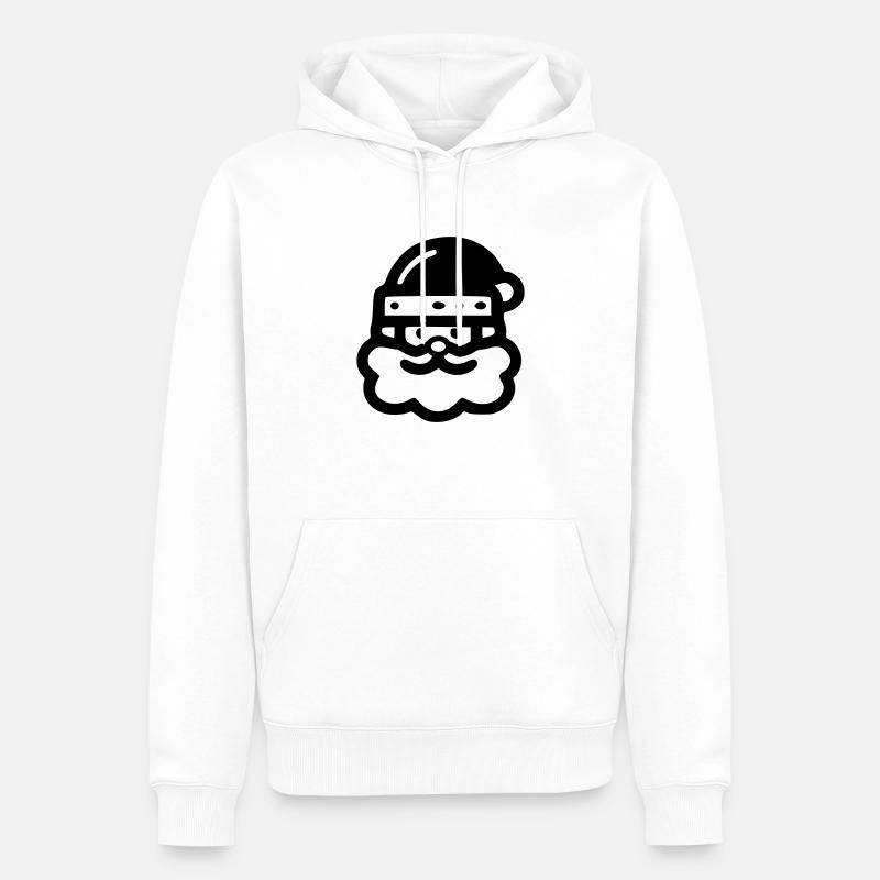 Weihnachtsmann Icon - Männer Premium Bio Hoodie - Weiß