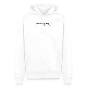 dino 60 - Männer Premium Bio Hoodie - Weiß - Vorne - Nico (187cm)