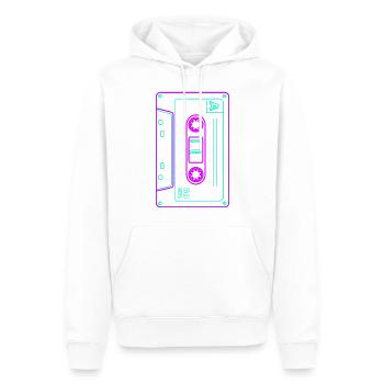 80er 90er Jahre Kassette Mixtape Retro Lustig - Männer Premium Bio Hoodie - Weiß - Vorne - Nico (187cm)