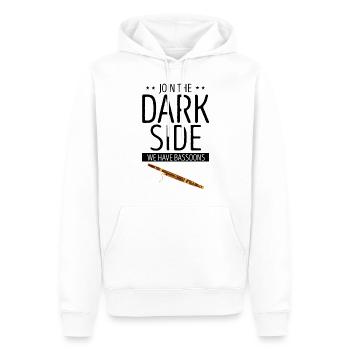 Basson pour basson anches et bassoniste - Sweat à capuche Premium bio Homme - blanc - Devant - Nico (187cm)