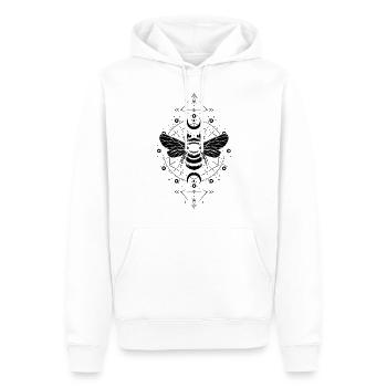 Astronomie - Mystique abeille phases lunes - noir - Sweat à capuche Premium bio Homme - blanc - Devant - Nico (187cm)