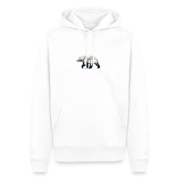 Papa Bär - Männer Premium Bio Hoodie - Weiß - Vorne - Nico (187cm)