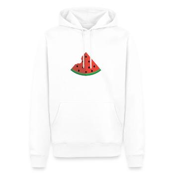 Une tranche de pastèque - Sweat à capuche Premium bio Homme - blanc - Devant - Nico (187cm)