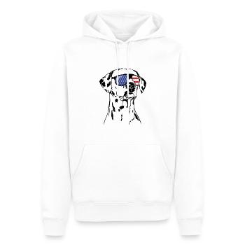 DALMATIAN Sunglasses America Flag Wilsigns - Sweat à capuche Premium bio Homme - blanc - Devant - Nico (187cm)