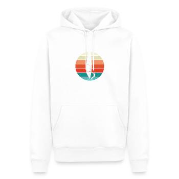 Weißer Windsurfer Vintage - Männer Premium Bio Hoodie - Weiß - Vorne - Nico (187cm)