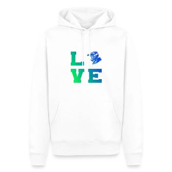 Mountain bikers Cycling Cycling Mountain biking - Men’s Premium Organic Hoodie - white - Front - Nico (187cm)