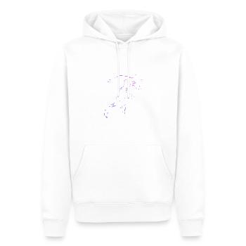 Jogging Course Course Femme Cross Country Running - Sweat à capuche Premium bio Homme - blanc - Devant - Nico (187cm)