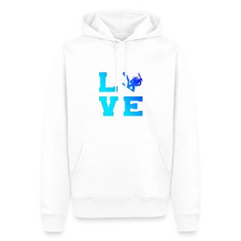 Plongée Libre Plongée Sous-marine Tauchen Tauchen - Sweat à capuche Premium bio Homme - blanc - Devant - Nico (187cm)