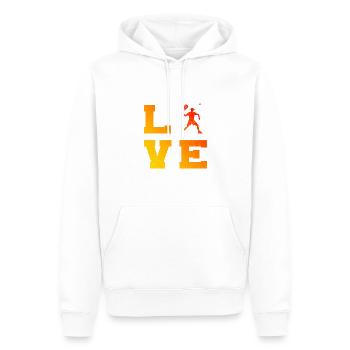 Racquetball Pickleball Hommes Pickleball Pickleball Jeux de Pickleball - Sweat à capuche Premium bio Homme - blanc - Devant - Nico (187cm)