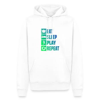 Badminton player Badminton Squash - Men’s Premium Organic Hoodie - white - Front - Nico (187cm)