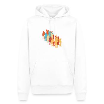 Hommes Femmes Bloc Escalade Bloc - Sweat à capuche Premium bio Homme - blanc - Devant - Nico (187cm)