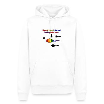LGBT tadpoles fabulous rainbow - Men’s Premium Organic Hoodie - white - Front - Nico (187cm)