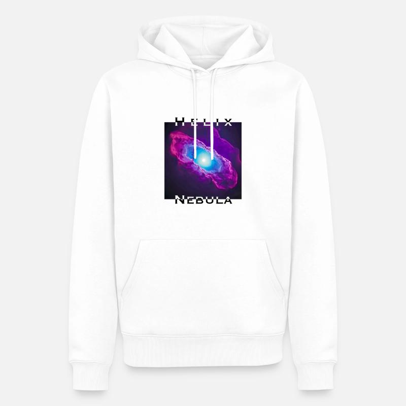 Nébuleuse de l’Hélice - Sweat à capuche Premium bio Homme - blanc