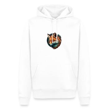 Fox - Männer Premium Bio Hoodie - Weiß - Vorne - Nico (187cm)
