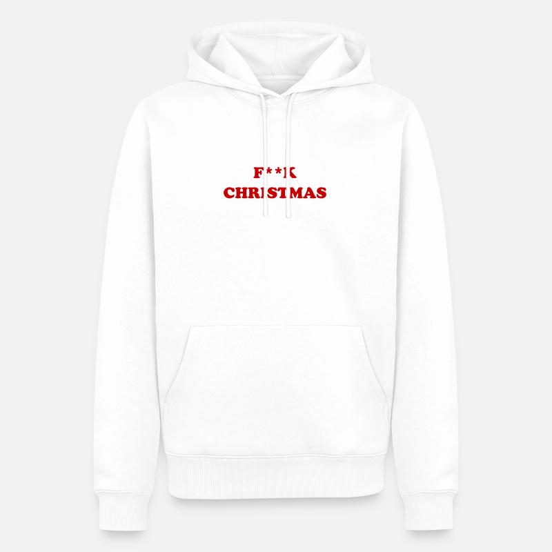 F**K Noël - Sweat à capuche Premium bio Homme - blanc