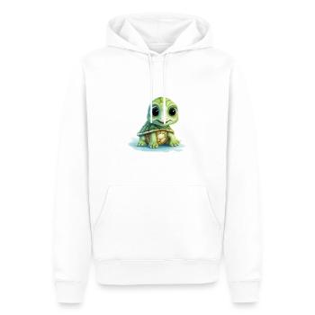 kleine süße Schildkröte - Männer Premium Bio Hoodie - Weiß - Vorne - Nico (187cm)
