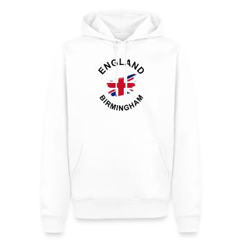 England Birmingham - Men’s Premium Organic Hoodie - white - Front - Nico (187cm)