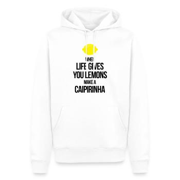 when life gives you lemons make a caipirinha - Männer Premium Bio Hoodie - Weiß - Vorne - Nico (187cm)
