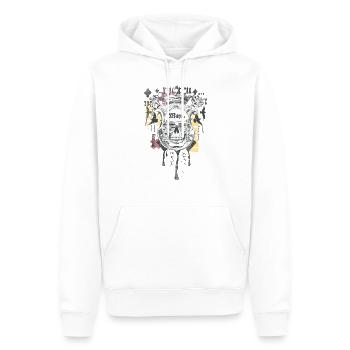 CoolSkull - Männer Premium Bio Hoodie - Weiß - Vorne - Nico (187cm)