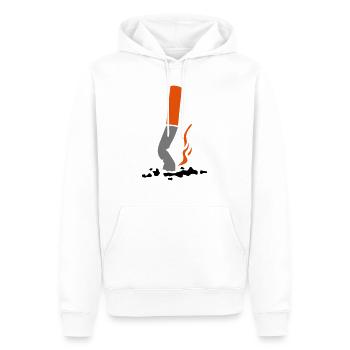 zerschmetterte Zigarette - Männer Premium Bio Hoodie - Weiß - Vorne - Nico (187cm)