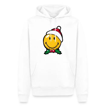 Smiley Christmas Good Mood - Männer Premium Bio Hoodie - Weiß - Vorne - Nico (187cm)
