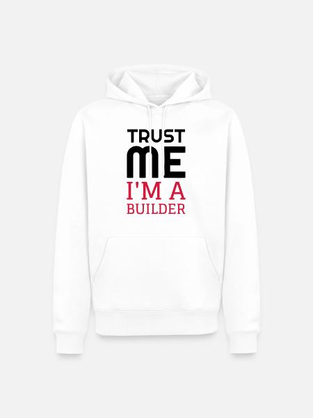 Maneuver / Builder / Manöver / Manoeuvre - Men’s Premium Organic Hoodie - white