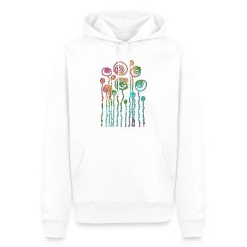 Blumen - Männer Premium Bio Hoodie - Weiß - Vorne - Nico (187cm)