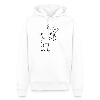 Funny stroke donkey - Men’s Premium Organic Hoodie - white - Front - Nico (187cm)