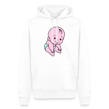 Bébé - Sweat à capuche Premium bio Homme - blanc - Devant - Nico (187cm)