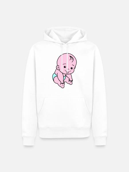 Baby - Men’s Premium Organic Hoodie - white