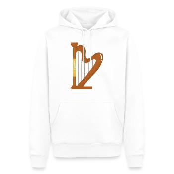 Harfe - Männer Premium Bio Hoodie - Weiß - Vorne - Nico (187cm)