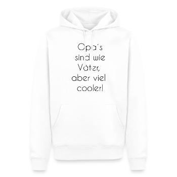 Opa Vater Großvater cool Spruch lustige Sprüche - Männer Premium Bio Hoodie - Weiß - Vorne - Nico (187cm)